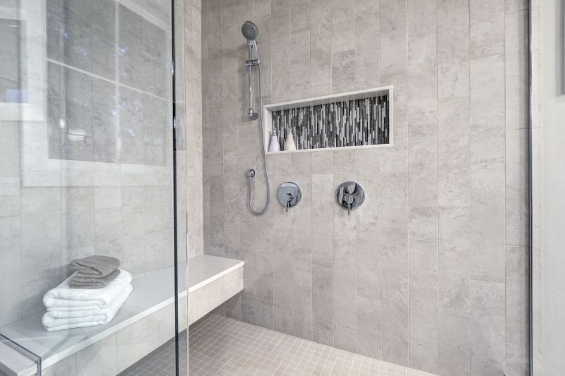 Walk-in Shower with Recessed Shelves